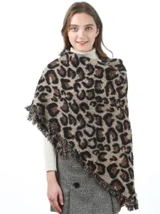 JC Collection Women Brown & Black Printed Scarf