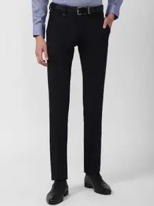 Van Heusen Men Black Slim Fit Formal Trousers