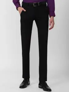 Van Heusen Men Black Slim Fit Trousers