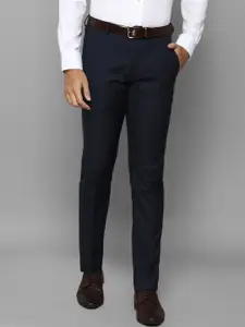 Louis Philippe Men Navy Blue Slim Fit Trousers