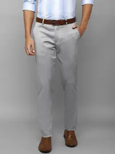Louis Philippe Sport Men Grey Cotton Slim Fit Trousers