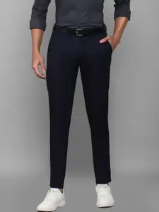 Louis Philippe Sport Men Navy Blue Slim Fit Trousers