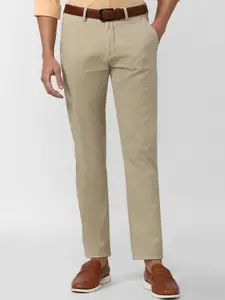 Peter England Casuals Peter England Men Khaki Slim Fit Causal Chinos Trousers