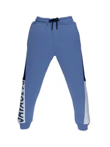 Status Quo Boys Blue Colourblocked  Cotton Joggers Track Pants
