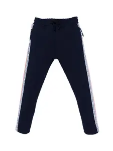 Status Quo Boys Navy Blue Cotton Track Pants