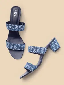 Taavi Ethnic Motifs Printed Block Heels