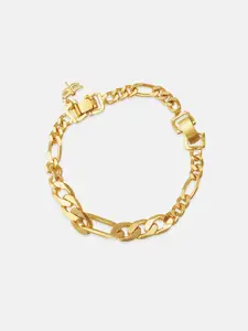 Tipsyfly Women Gold-Plated Gold-Toned Brass Link Bracelet