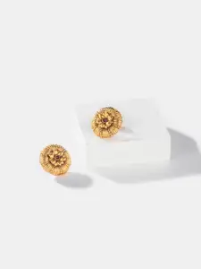 SHAYA Gold Plated Contemporary Studs Earrings