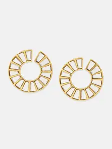 Tipsyfly Gold Plated Contemporary Studs Earrings