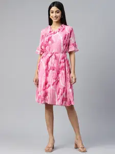 plusS Pink Floral Dress
