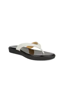 SOLES Women White Open Toe Flats