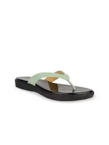 SOLES Women Green Open Toe Flats