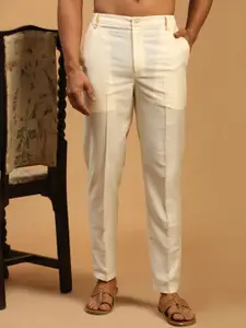 VASTRAMAY Men Cream-Colored Pant Style Pyjama