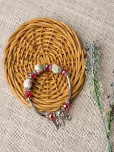 Jewelz Women Red & Silver-Toned Link Bracelet