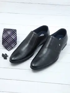 ID Men Black Formal Slip-On Shoes