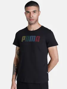 Puma Brand Logo Printed Cotton Regular Fit T-shirt