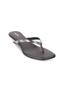 Mochi Black Embellished Comfort Heels