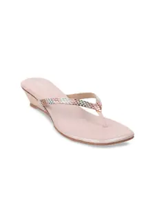 Mochi Pink Embellished Comfort Heels