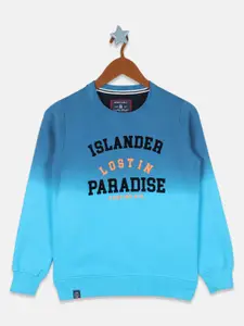 Monte Carlo Boys Blue Typography Printed Cotton Sweatshirt