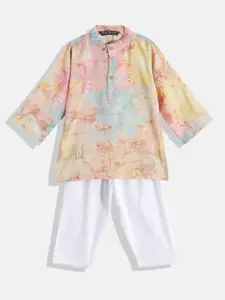 Readiprint Boys Multicoloured Printed Pure Cotton Kurta with Pyjamas