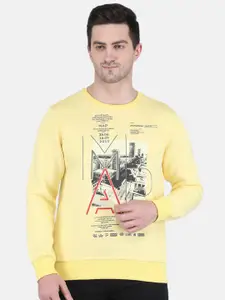 Monte Carlo Men Yellow Printed Sweatshirt