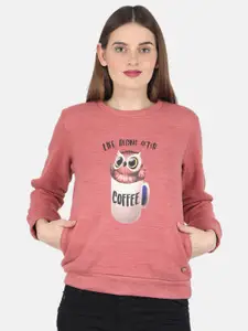 Monte Carlo Women Rust Printed Sweatshirt