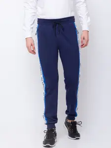 Status Quo Men Navy Blue Cotton Joggers