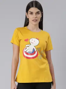 BRATMA Women Graphic Printed T-shirt