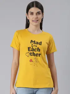BRATMA Women Typography Printed T-shirt