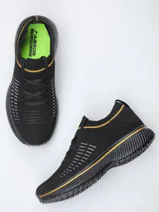 ABROS Men Black Mesh TWISTER-N Marking Running Shoes
