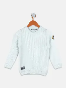 Monte Carlo Boys Blue Cable Knit Pullover