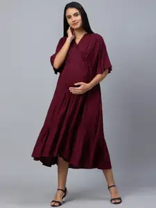 AV2 Maternity A-Line Flared Sleeves Dress