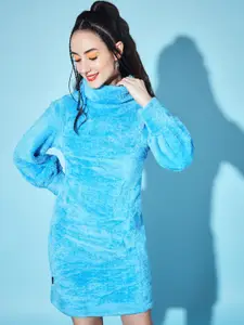 The Dry State Blue Puff Sleeve Dress