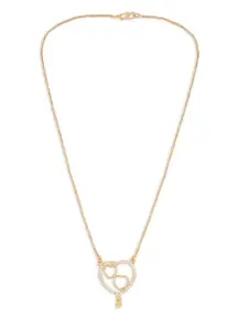 Efulgenz Gold-Toned & White Gold-Plated Necklace
