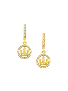 GIVA Gold-Toned & Gold Plated Contemporary Drop Earrings