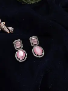 justpeachy Pink Contemporary Studs Earrings