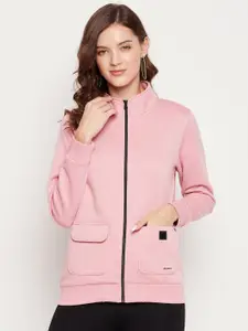 EDRIO Women Pink Fleece Sweatshirt