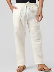 Fabindia Men Off-White Regular Fit Cotton Pyjama