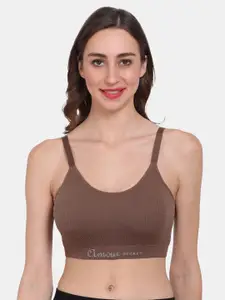 Amour Secret Brown & Grey Pack Of 2 Removable Lightly Padded Sports Bras