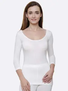BODYCARE INSIDER Women Off White Cotton Thermal Top