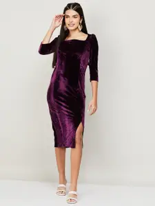 CODE by Lifestyle Purple Bodycon Midi Dress