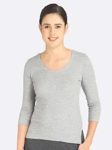 BODYCARE INSIDER Women Grey Cotton Anti-Bacterial Thermal Tops