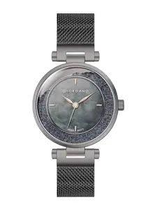 GIORDANO Women Mother of Pearl Dial & Bracelet Style Straps Analogue Watch GD-2105-44