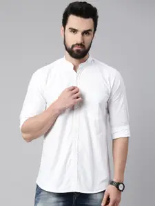 Kryptic Men White Pure Cotton Casual Shirt
