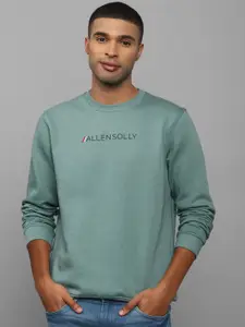Allen Solly Men Green Cotton Sweatshirt