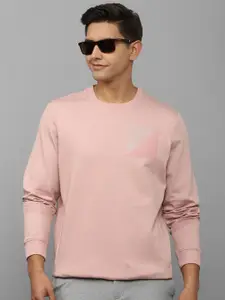Louis Philippe Sport Men Pink Cotton Sweatshirt