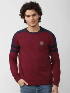 Peter England Casuals Men Maroon Cotton Sweatshirt