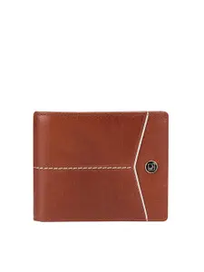 Da Milano Da Milano Men Brown Textured Leather Two Fold Wallet