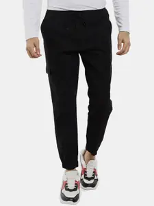 V-Mart Men Black Regular Fit Cotton Track Pant