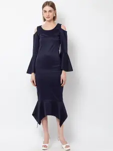 DODO & MOA Navy Blue Bodycon Midi Dress